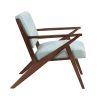 30" Mid-Century Modern Accent Chair with Plush Cushions, Angled Arm Design, and Sturdy Solid Wood Frame ‚Äì Perfect for Cozy Living Room, Bedroom