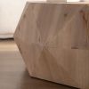 38"Three-dimensional Embossed Pattern Design American Retro Style Coffee Table(Same SKU:W757136671)