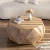 38"Three-dimensional Embossed Pattern Design American Retro Style Coffee Table(Same SKU:W757136671)