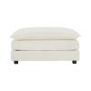Chenille Fabric Ottomans Footrest to Combine with 2 Seater Sofa, 3 Seater Sofa and 4 Seater Sofa, White Chenille