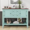 TREXM Cambridge Series Ample Storage Vintage Console Table with Four Small Drawers and Bottom Shelf for Living Rooms