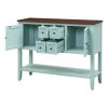 TREXM Cambridge Series Ample Storage Vintage Console Table with Four Small Drawers and Bottom Shelf for Living Rooms