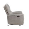 Modern Transitional Style Rocker Reclining Chair 1pc Gray Polished Microfiber Living Room Furniture Gentle Rocking Motion