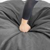 Bean Bag Chair 4Foot Luxurious Velvet Ultra Soft Fur with High-Rebound Memory Foam for Adults Plush Lazy Sofa with Fluffy Removable Sponge