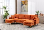 COOLMORE U-shape sectional sofa with Ottoman , Reversible Sofa Couch for Living Room,Spacious Furniture