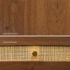 Bohemian Table, 2 Natural Rattan drawers in Walnut