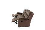 Comfortable Motion Sofa 1pc Couch Living Room Furniture Chocolate Padded Suede Plush Cushion Metal Reclining