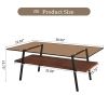 Coffee Table and End tables Set of 3, Tempered Glass Table with MDF layer, Modern Tables for Living Room , Brown Glass