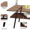 Coffee Table and End tables Set of 3, Tempered Glass Table with MDF layer, Modern Tables for Living Room , Brown Glass