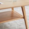 Center table Low Table 100% solid wood Top plate Desk Coffee table Width 80 x Depth 50 x Height 44 cm Study desk Work from home Easy to assemble Natur