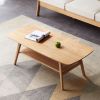 Center table Low Table 100% solid wood Top plate Desk Coffee table Width 80 x Depth 50 x Height 44 cm Study desk Work from home Easy to assemble Natur