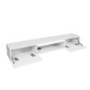Floating TV Stand Wall Mounted with 16 Color LEDs,63" Modern TV Stand,Floating TV Cabinet Entertainment Center for 55 60 65 Inch TV,White