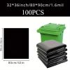 Plastics 30 Gallon Trash Bags (1.6 MIL - 100PCS) 31" x 35" - Large Heavy Duty Can Liners - Plastic Black Garbage Bags for Lawn, Leaf, Contractor, Yard