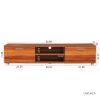 Walnut TV Stand for 70 Inch TV Stands, Media Console Entertainment Center Television Table