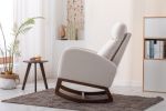 COOLMORE Rocking Chair, Modern Glider Chair, Recliner Armchair with Wood Legs and Side Pocket