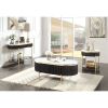 Gorgeous Dark Walnut Finish 1pc Coffee Table White Faux Marble Top Living Room Table W Drawer