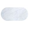 Gorgeous Dark Walnut Finish 1pc Coffee Table White Faux Marble Top Living Room Table W Drawer