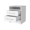 Philadelphia Nightstand, Two Drawers, Concealed Shelf