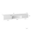 Floating TV Stand Wall Mounted with 16 Color LEDs,63" Modern TV Stand,Floating TV Cabinet Entertainment Center for 55 60 65 Inch TV,White