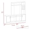 Latrou 6-Bottle 2-Door Entertainment Center Black Wengue