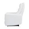 Bloomy 35.5" High-Back Power Recliner Motion Chair, Chiffon White Boucle