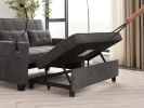 Futon Chair Bed Convertible Chair 3-in-1 Pull Out Sleeper Chair Beds with USB Ports,Wear-resistant and Anti-scratch