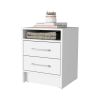 Philadelphia Nightstand, Two Drawers, Concealed Shelf