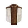 Brancaster Retro Brown Grain Leather & Aluminum Chair