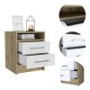 Philadelphia Nightstand, Two Drawers, Concealed Shelf