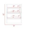 Philadelphia Nightstand, Two Drawers, Concealed Shelf