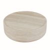 35.43'' Faux MARS Pattern Coffee Tables for Living Room Round Tea Faux Travertine Textured table for Living Room, No Need Assembly.