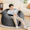 Bean Bag Chair 4Foot Luxurious Velvet Ultra Soft Fur with High-Rebound Memory Foam for Adults Plush Lazy Sofa with Fluffy Removable Sponge