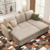 [New]81" Reversible Sectional Couch with Storage Chaise L-Shaped Sofa for Apartment Sectional Set ,Sectional Sofa with Ottoman