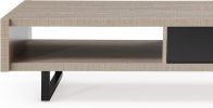 1pc Beautiful Natural Wood Finish Mid-Century Modern 1 Drawer Living Room Coffee Table Light Fawn Color Metal Legs