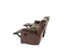 Comfortable Motion Sofa 1pc Couch Living Room Furniture Chocolate Padded Suede Plush Cushion Metal Reclining