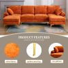 COOLMORE U-shape sectional sofa with Ottoman , Reversible Sofa Couch for Living Room,Spacious Furniture