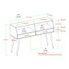 Contemporary 2-Drawer Angled Entry Table ‚Äì Slate Grey