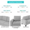 Orisfur. Sectional Corner Sofa L-shape Couch Space Saving with Storage Ottoman & Cup Holders Design for Large Space Dorm Apartment,Light Grey