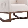 COOLMORE Rocking Chair, Modern Glider Chair, Recliner Armchair with Wood Legs and Side Pocket