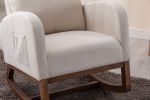 COOLMORE Rocking Chair, Modern Glider Chair, Recliner Armchair with Wood Legs and Side Pocket