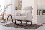 COOLMORE Rocking Chair, Modern Glider Chair, Recliner Armchair with Wood Legs and Side Pocket