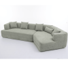 [VIDEO PROVIDED][ New And Upgraded Extended Edition]Modular sofa , modern minimalist style sofa, upholstered , free combination, round fiber fabric