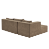 Modular Sectional Couch, Modern L-Shape Sectional Sofa with Chaise Lounge, Comfy Snow Velet Fabric Corner Sofa Couch