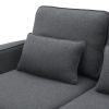 [VIDEO provided] [New] 114.2" Upholstered Sofa with Console, 2 Cupholders and 2 USB Ports Wired or Wirelessly Charged