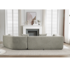 [VIDEO PROVIDED][ New And Upgraded Extended Edition]Modular sofa , modern minimalist style sofa, upholstered , free combination, round fiber fabric