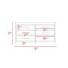 Hms 6 Drawer Double Dresser, Four Legs, Superior Top -White