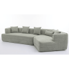 [VIDEO PROVIDED][ New And Upgraded Extended Edition]Modular sofa , modern minimalist style sofa, upholstered , free combination, round fiber fabric