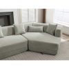 [VIDEO PROVIDED][ New And Upgraded Extended Edition]Modular sofa , modern minimalist style sofa, upholstered , free combination, round fiber fabric