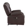 Modern Living room Furniture 1pc Power Lift Chair Faux Leather Upholstery Dark Brown Power Recliner Chair
