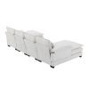 [VIDEO provided][New]109.8*55.9" Modern U-shaped Sectional Sofa with Waist Pillows,6-seat Upholstered Symmetrical Sofa Furniture